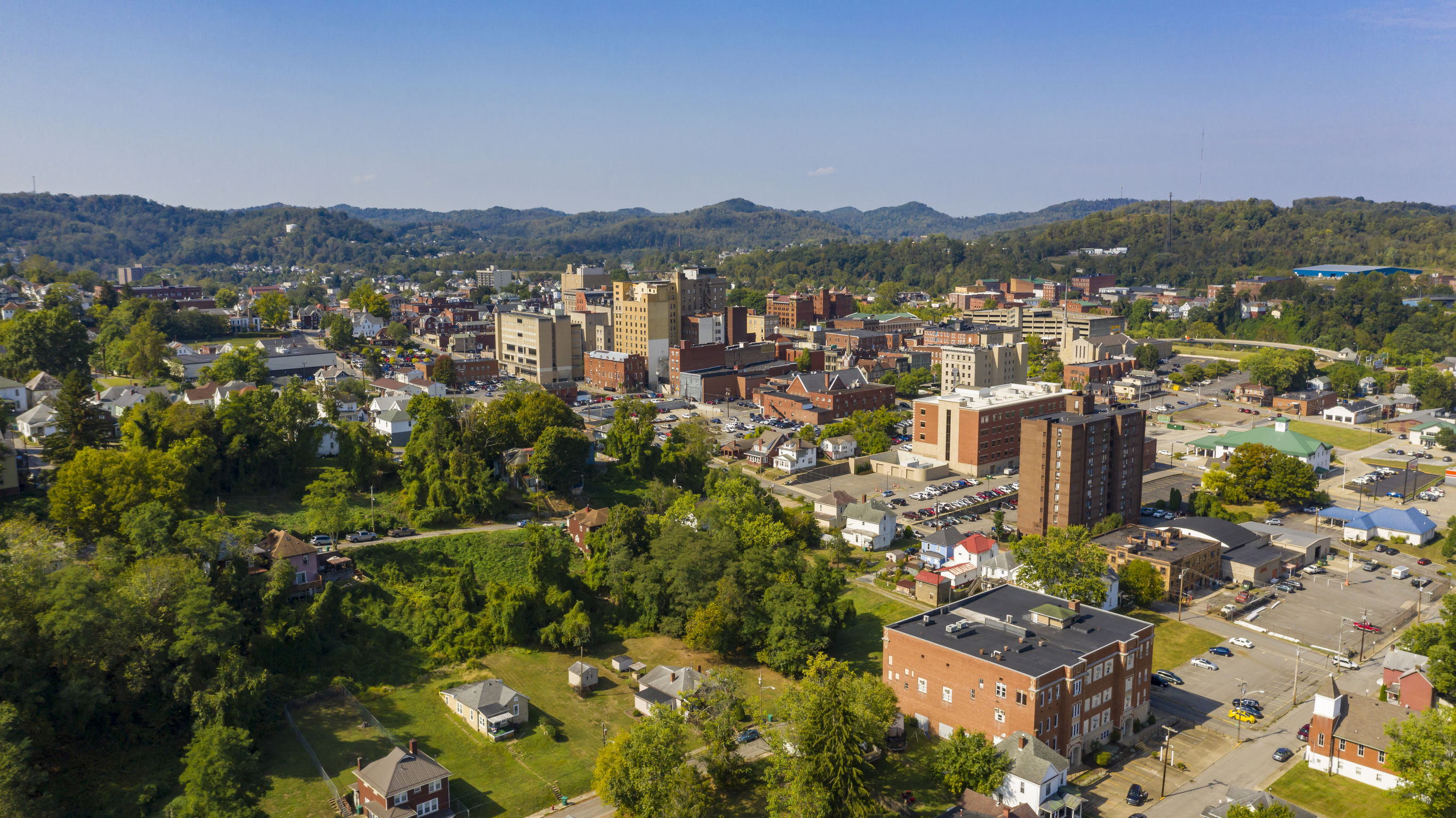 	Image of downtown Clarksburg, WV, representing how WV commercial real estate attorney Allison J. Farrell of Jenkins Fenstermaker, PLLC helps protect your interests throughout commercial real estate transactions.