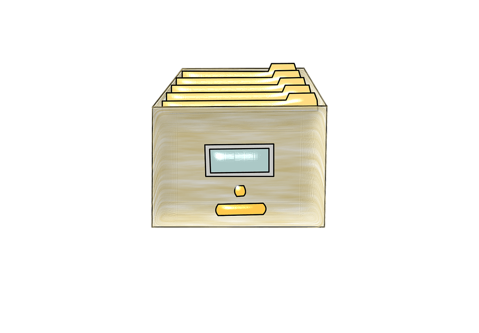 An image of a single file drawer, representing the need to decide where to keep estate planning documents in an accessible, secure way.