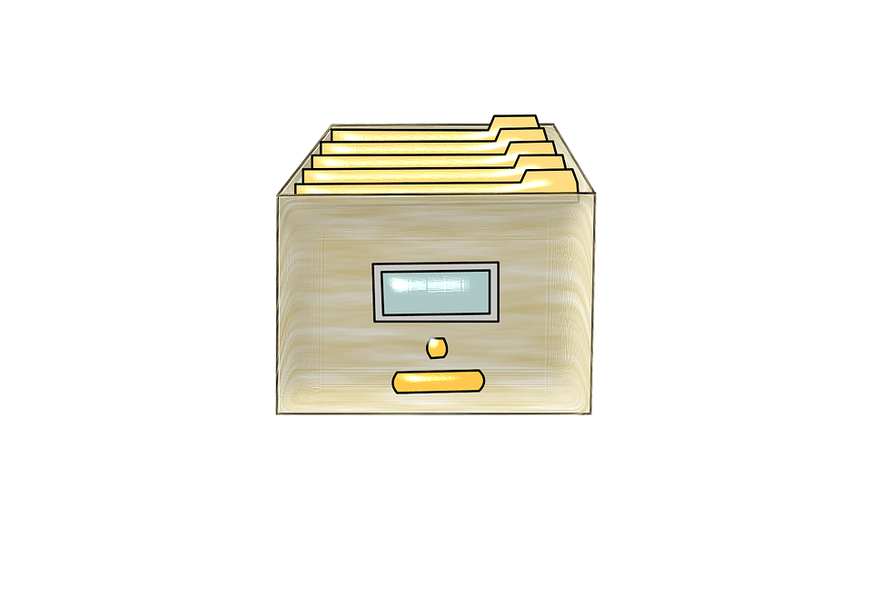 An image of a single file drawer, representing the need to decide where to keep estate planning documents in an accessible, secure way. 