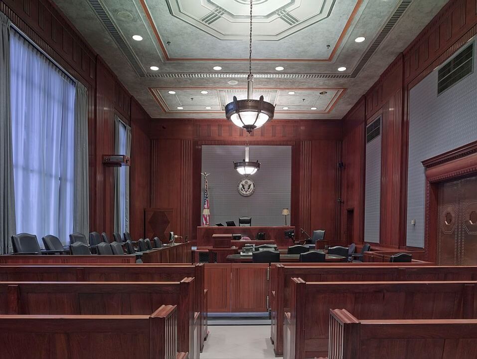 Image of a courtroom, representing one of the arenas where the tristate litigation attorneys at Jenkins Fenstermaker prevail in fighting for client rights in WV, KY, and OH.