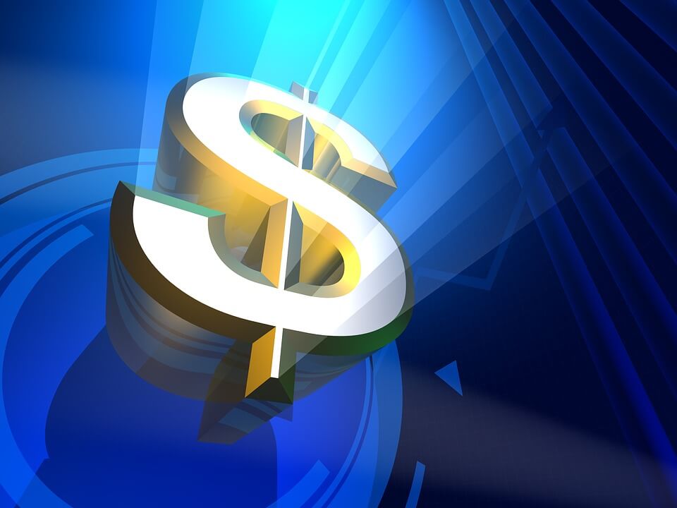 Image of a golden dollar sign on a blue background, signifying tips from an experienced WV business succession planning attorney about maximizing your company’s value for sale.