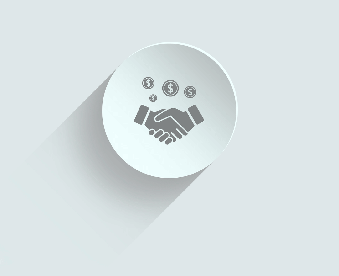 Icon displaying a handshake surrounded by dollar signs, representing how entrepreneur and business sales attorney Xavier W. Staggs of Jenkins Fenstermaker, PLLC helps other business owners develop and implement a comprehensive business exit strategy.
