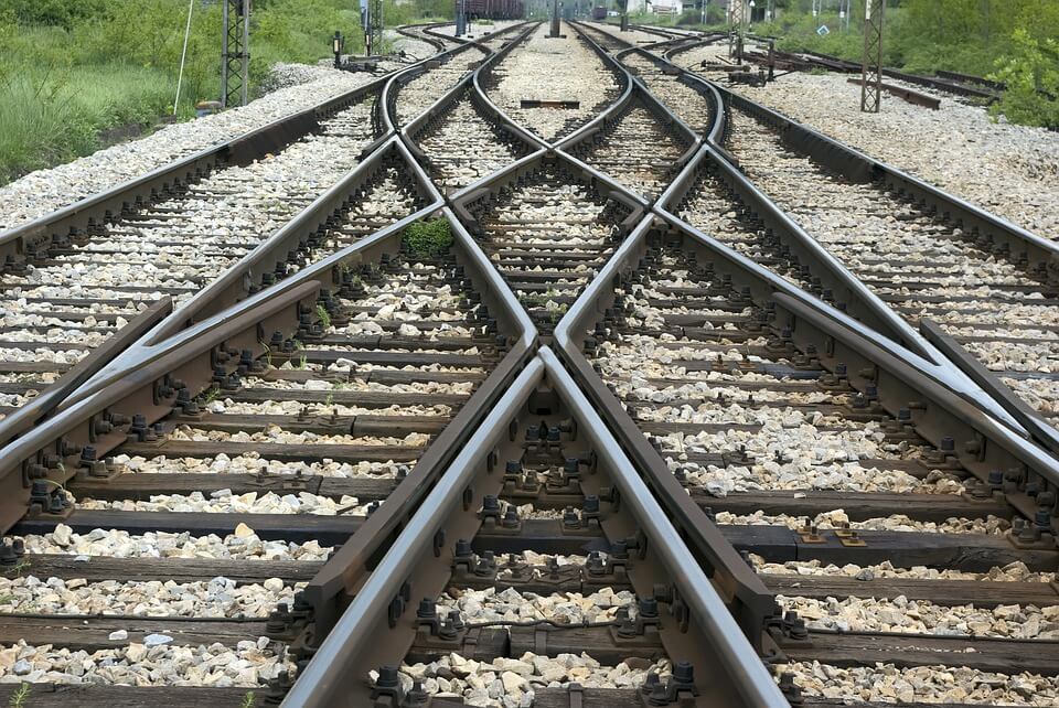 Image of railroad tracks crisscrossing, representing the tax-strategic investment opportunities that Jenkins Fenstermaker’s WV QOZ attorneys can help you investigate and pursue.