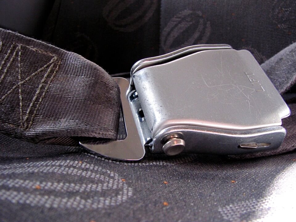Image of an automobile seatbelt, representing the discussion of evidence of seatbelt non-use in the WV Legislature.