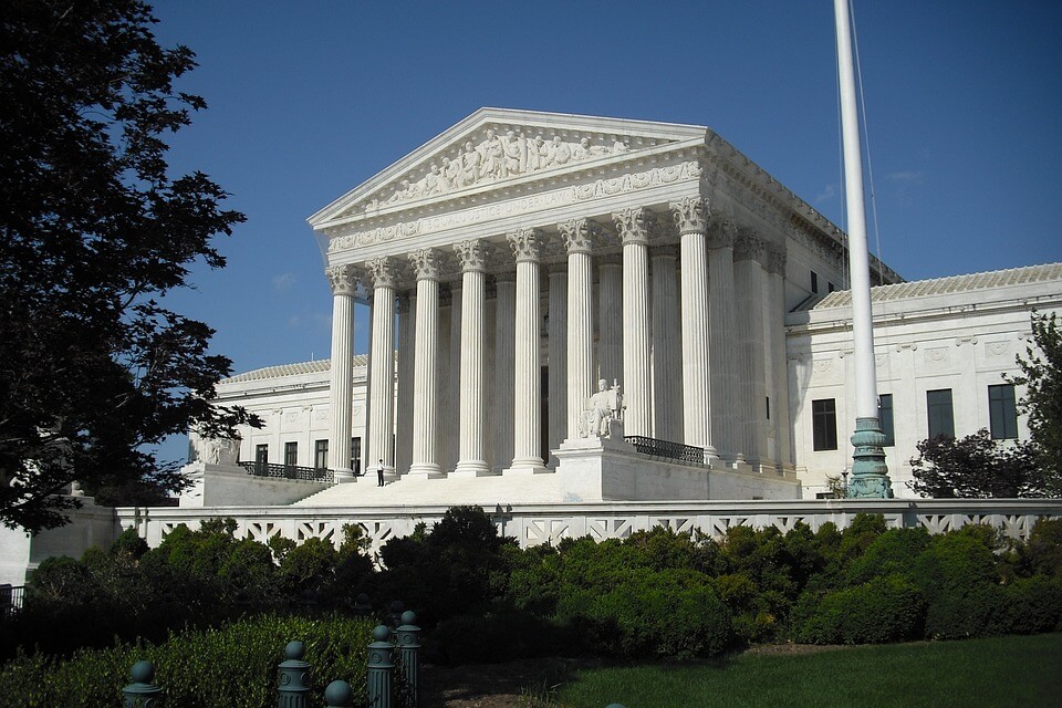 Image of the Supreme Court of the United States, whose decision on state taxation of trust income of the Kimberley Rice Kaestner 1992 Family Trust is explained by estate planning attorney Anna M. Price of Jenkins Fenstermaker, LLP.